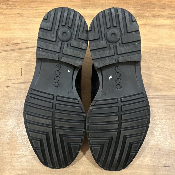 ECCO Vitrus Mens Wing Tip Boots Black Leather US Size 8 Lace Up Classic Hipster - Picture 5 of 5